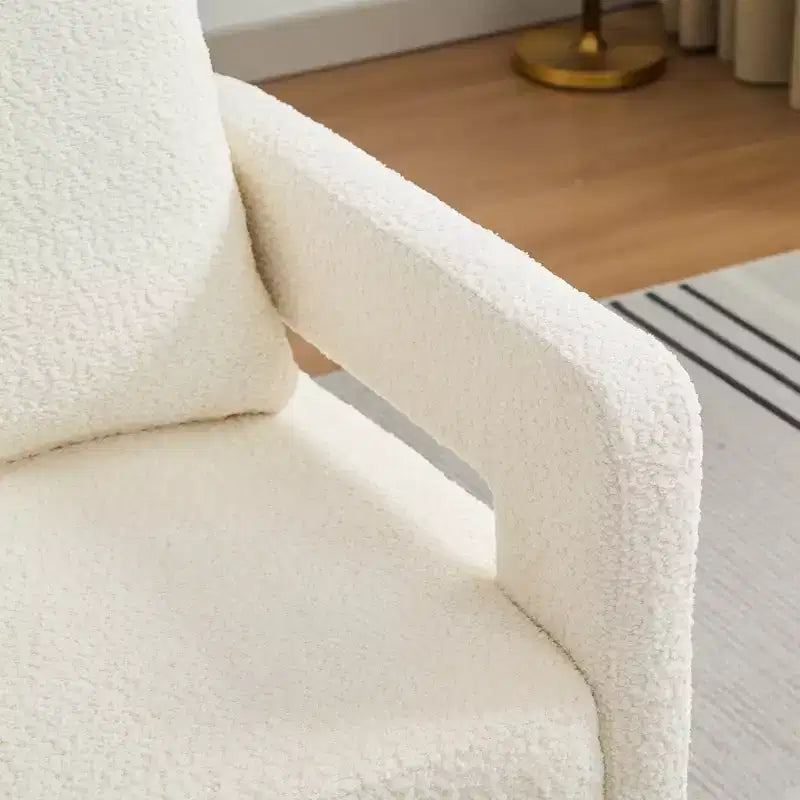 Fauteuil pivotant moderne carré, fauteuil club rotatif à 360 degrés