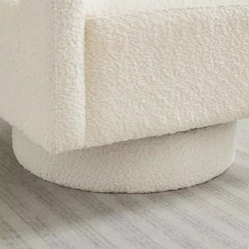 Fauteuil pivotant moderne carré, fauteuil club rotatif à 360 degrés