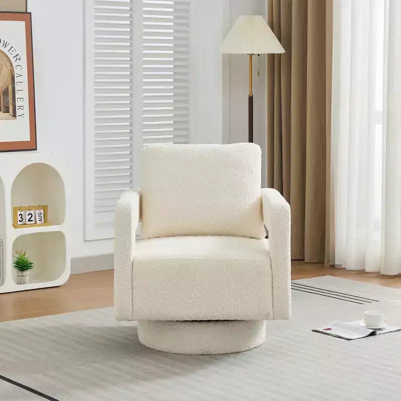 Fauteuil pivotant moderne carré, fauteuil club rotatif à 360 degrés