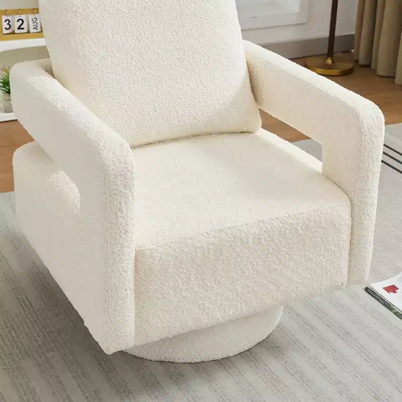 Fauteuil pivotant moderne carré, fauteuil club rotatif à 360 degrés