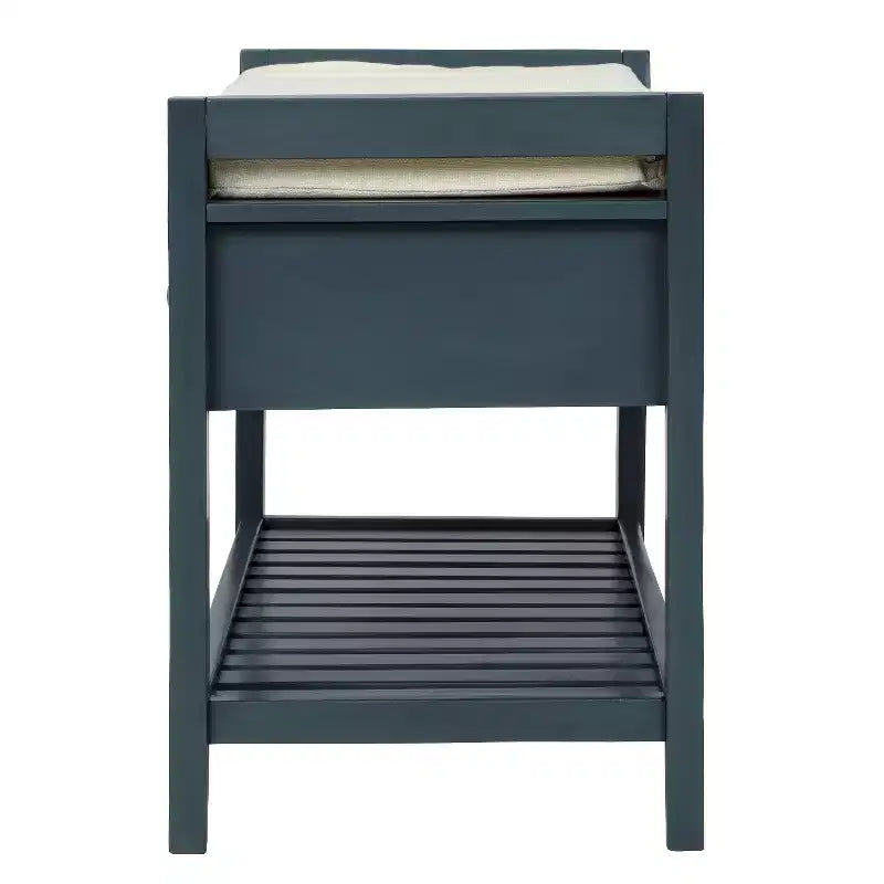 Banc de rangement d'entrée multifonction avec coussin amovible et tiroirs