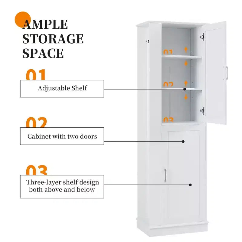 Meuble de rangement haut de salle de bain, Meuble de rangement sur pied