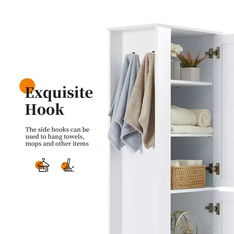 Meuble de rangement haut de salle de bain, Meuble de rangement sur pied