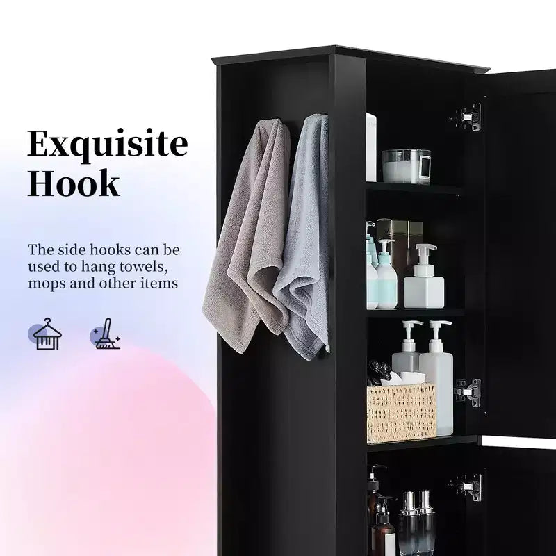 Meuble de rangement haut de salle de bain, Meuble de rangement sur pied
