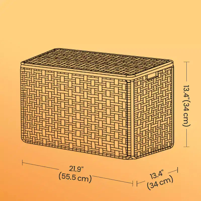 Panier de rangement avec couvercle tressé pliable