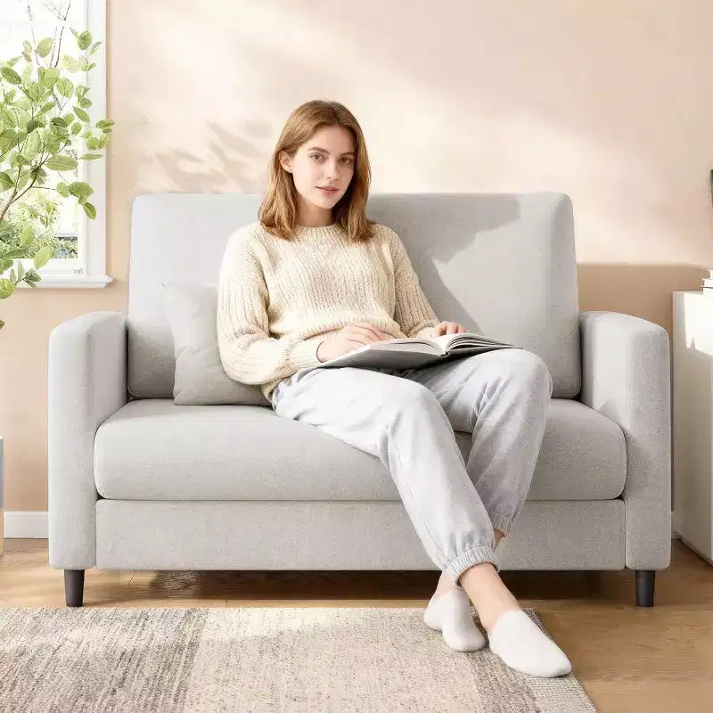 Causeuse moderne du milieu du siècle Cadre en bois Canapé confortable