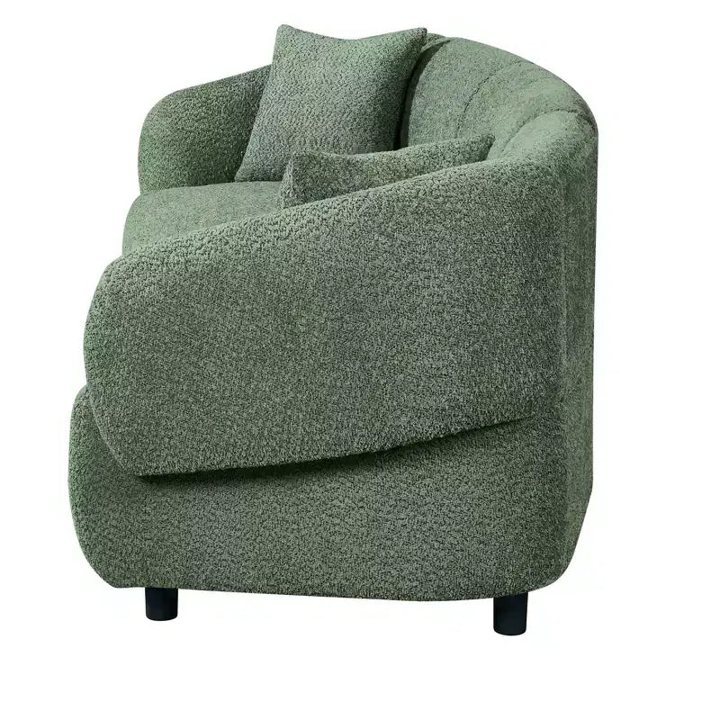 Canapé incurvé 3 places contemporain en peluche