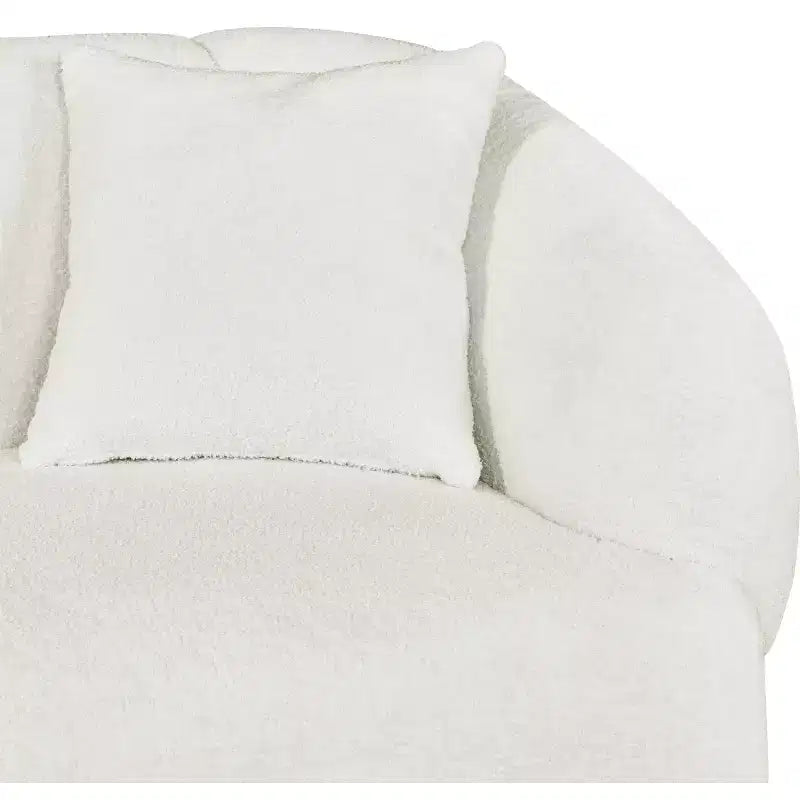 Canapé incurvé 3 places contemporain en peluche