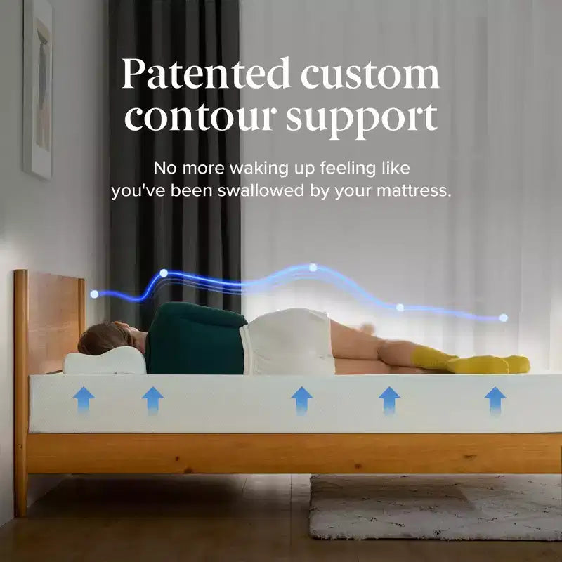 Matelas en mousse à mémoire de forme, infusion thé vert, sans fibre de verre