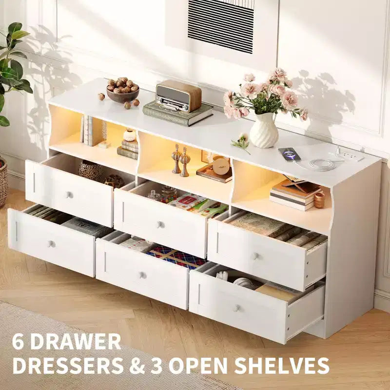 Meuble TV commode en bois avec rangement
