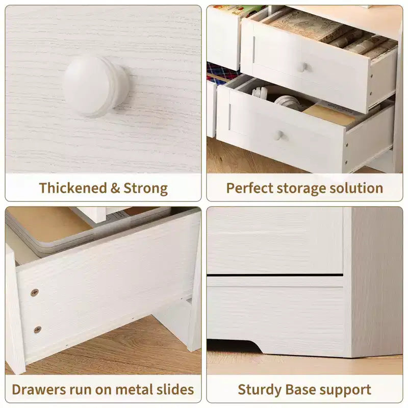 Meuble TV commode en bois avec rangement