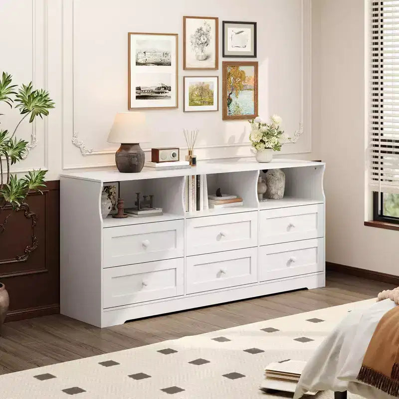 Meuble TV commode en bois avec rangement