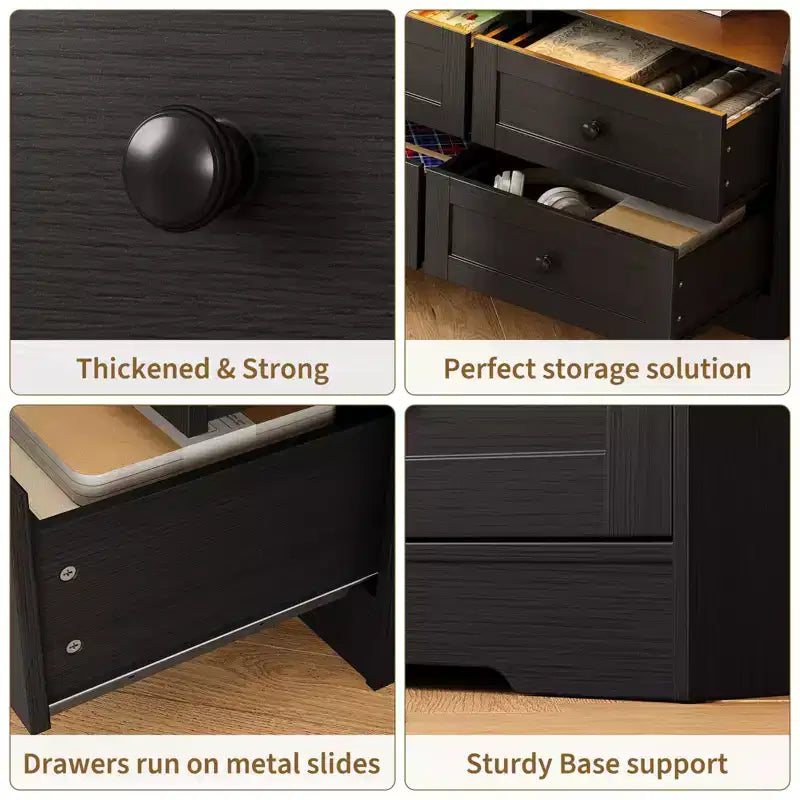 Meuble TV commode en bois avec rangement