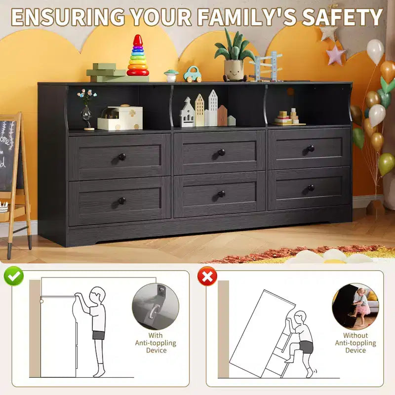 Meuble TV commode en bois avec rangement