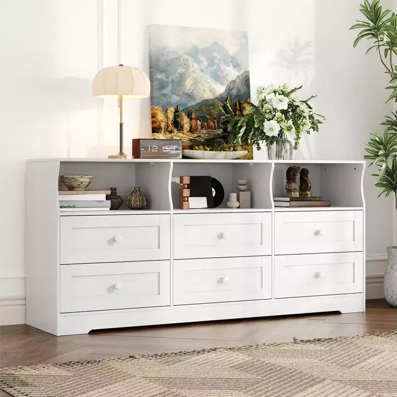 Meuble TV commode en bois avec rangement
