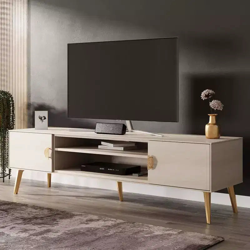 Meuble TV pour téléviseurs jusqu'à 55 po; blanc