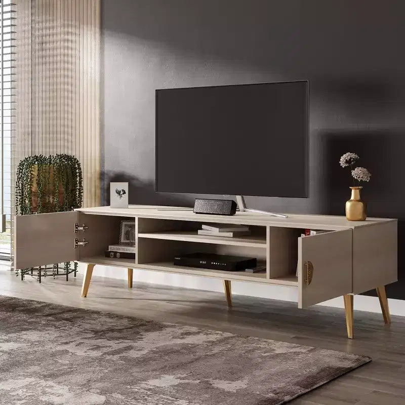 Meuble TV pour téléviseurs jusqu'à 55 po; blanc