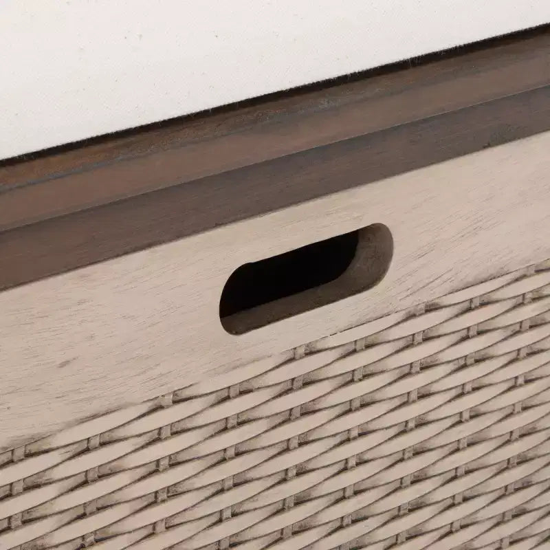Banc rembourré à 2 tiroirs