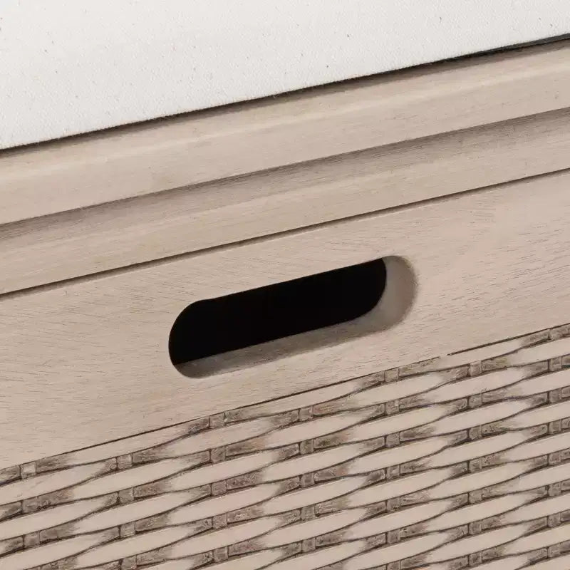 Banc rembourré à 2 tiroirs