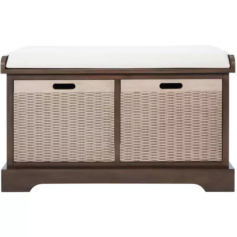 Banc rembourré à 2 tiroirs
