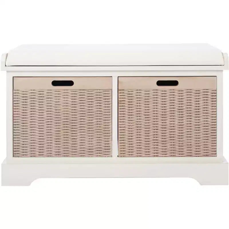 Banc rembourré à 2 tiroirs