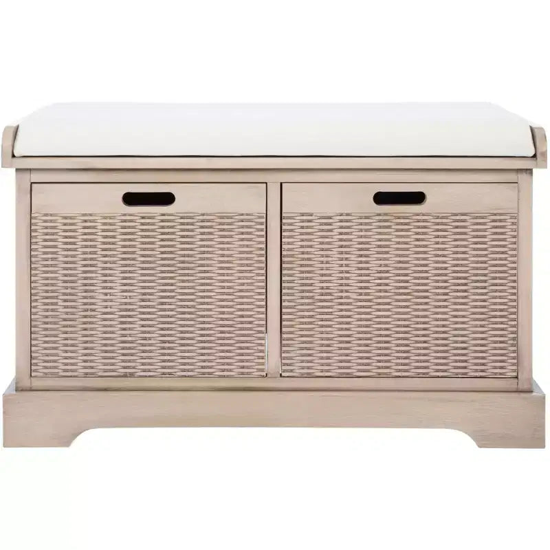 Banc rembourré à 2 tiroirs