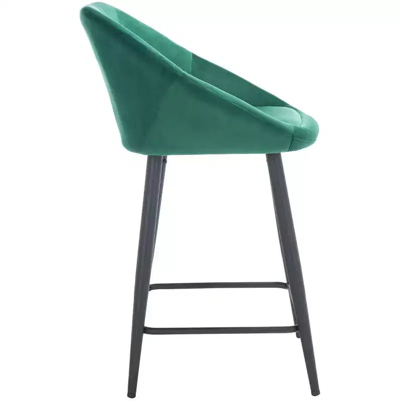 Tabouret de comptoir - Émeraude/Noir
