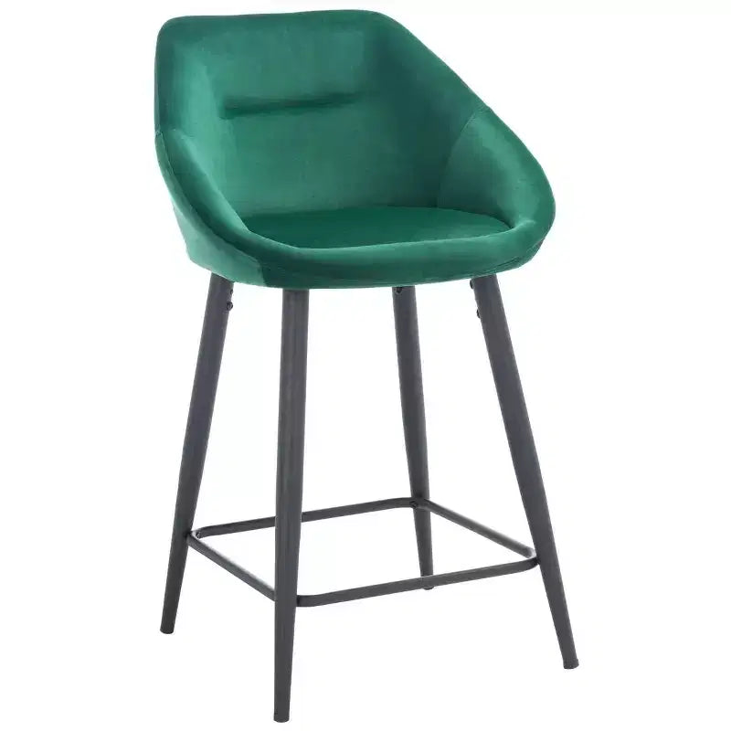 Tabouret de comptoir - Émeraude/Noir