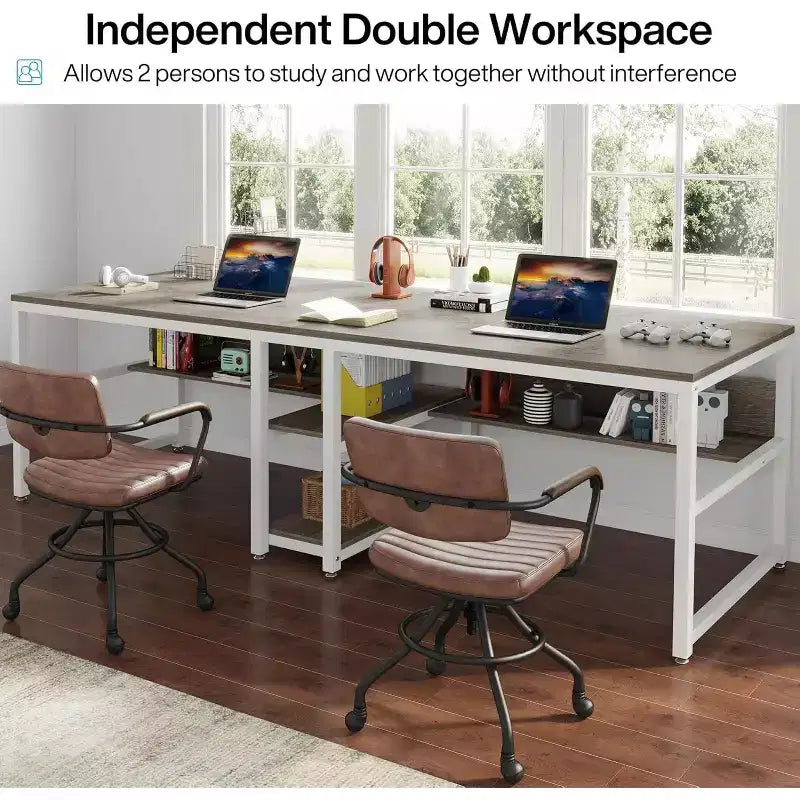 Bureau d'ordinateur avec étagère à livres
