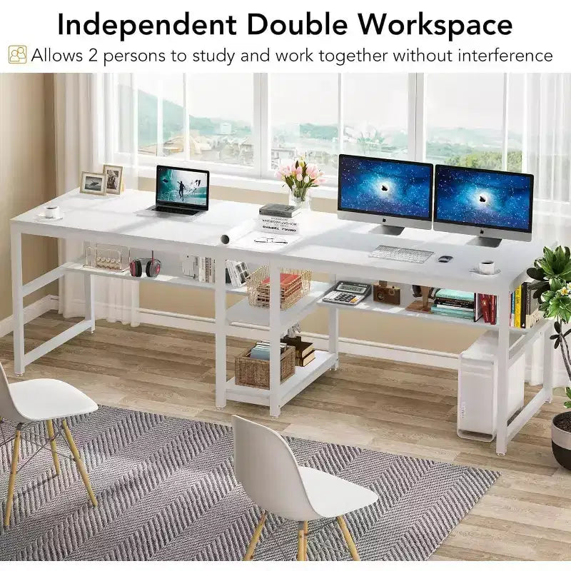 Bureau d'ordinateur avec étagère à livres