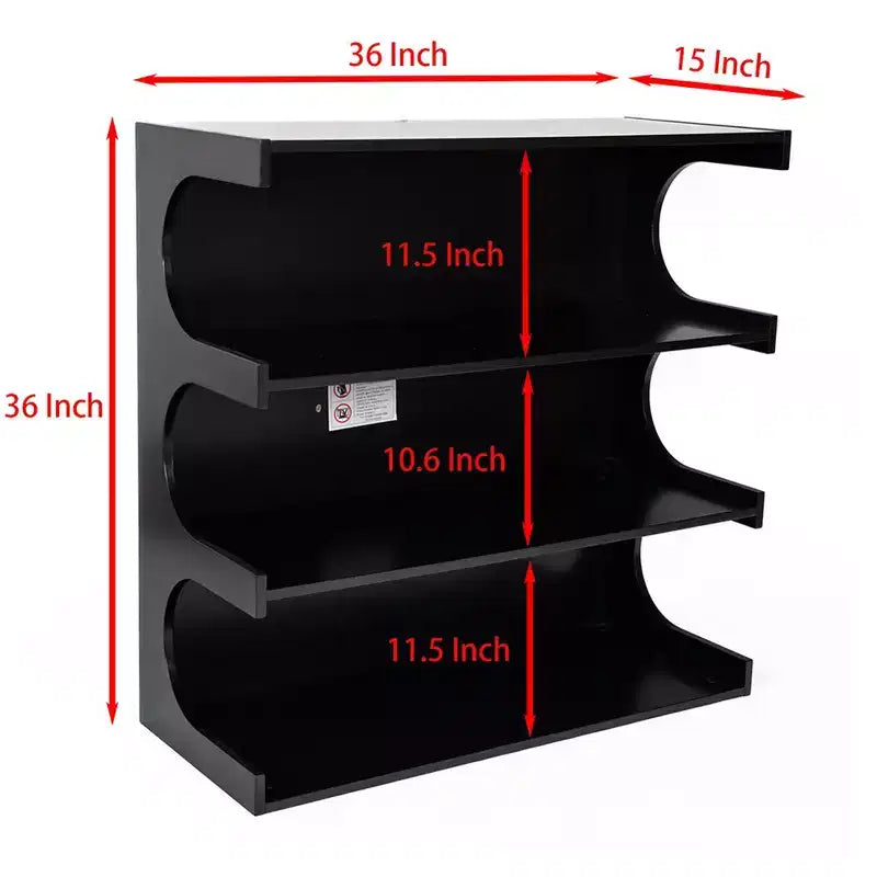 Table basse bibliothèque à 4 niveaux, meuble créatif multifonctionnel, étagère de rangement au sol, étagères de rangement minimalistes, noir, 91 cm