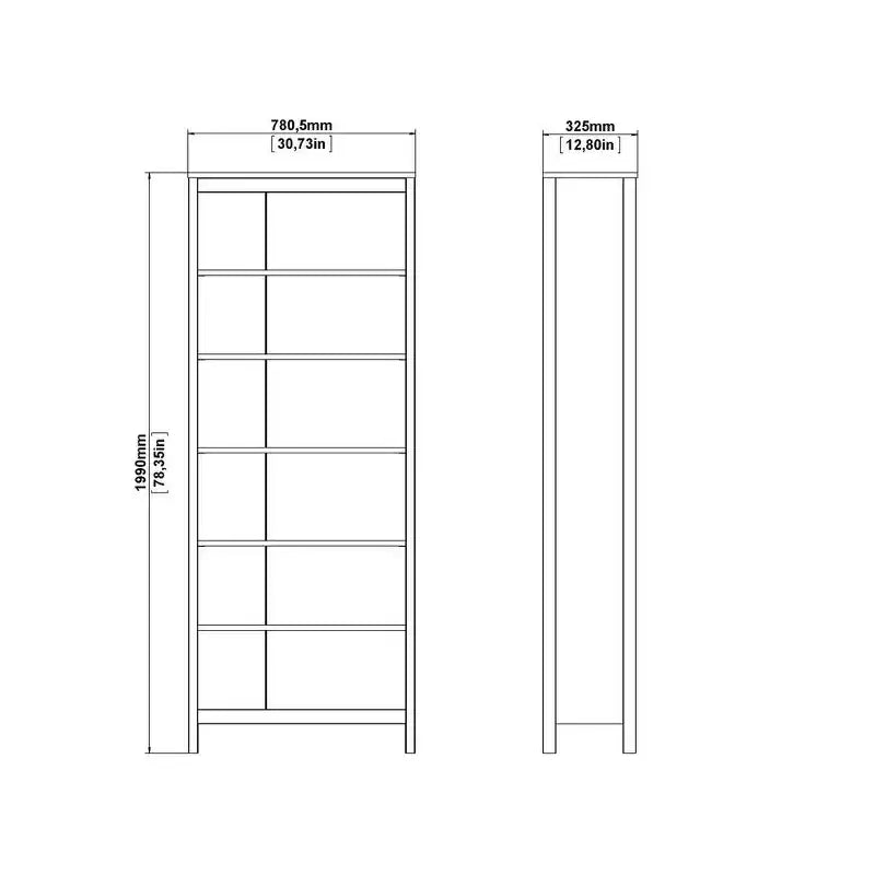 Bibliothèque réglable à 6 étagères, meuble de rangement ouvert pour bureau à domicile